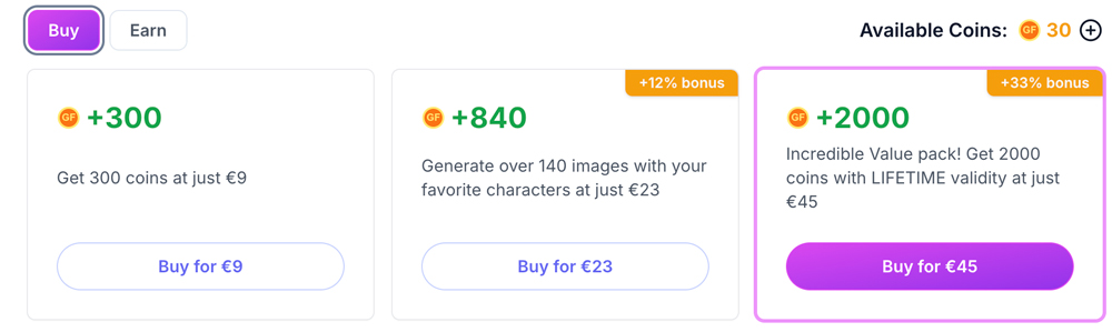 gpt girlfriend online screenshot -extra coins price 